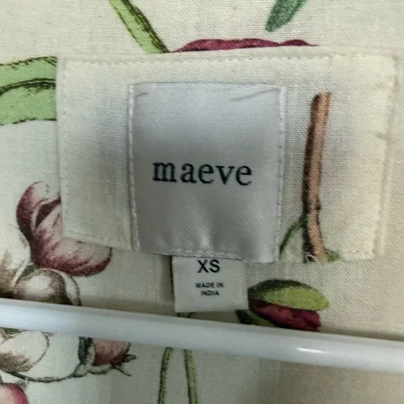 Maeve Anthropologie Floral Tie-Waist Maxi XS